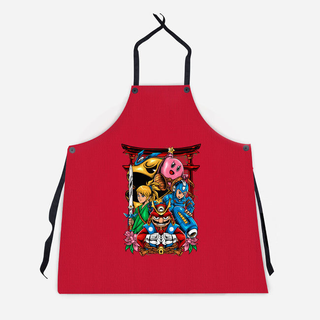 Game Heroes-Unisex-Kitchen-Apron-spoilerinc