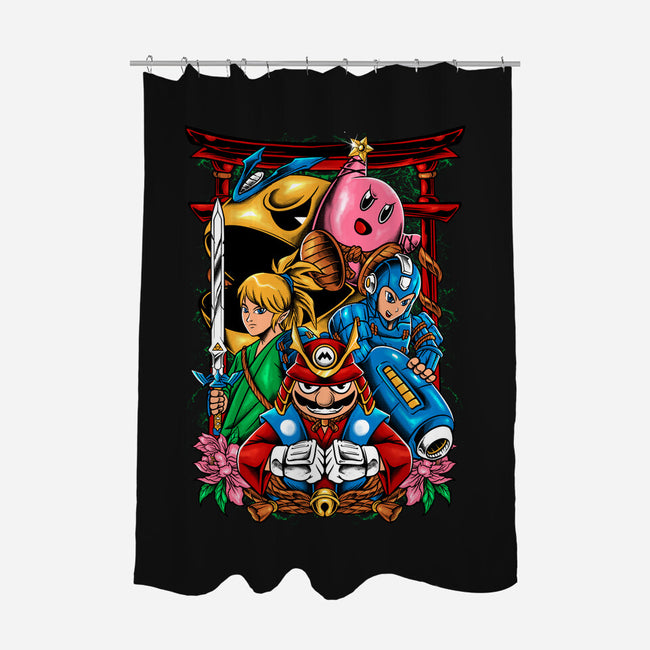 Game Heroes-None-Polyester-Shower Curtain-spoilerinc