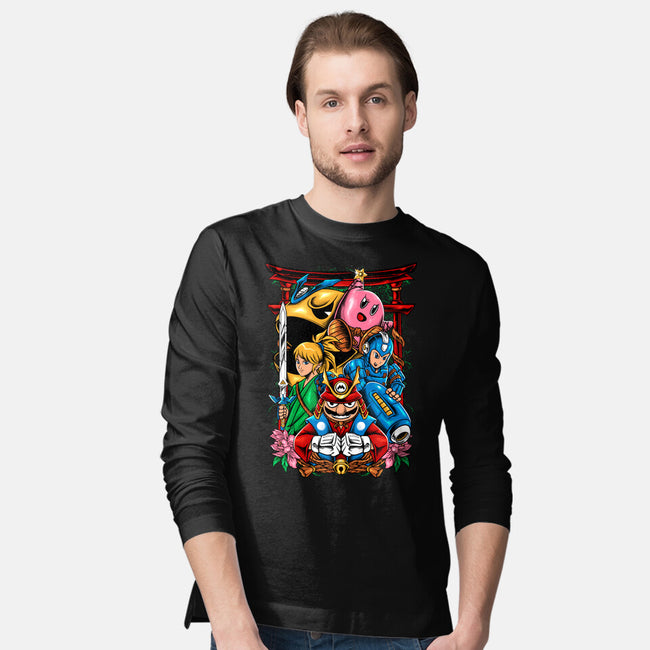 Game Heroes-Mens-Long Sleeved-Tee-spoilerinc