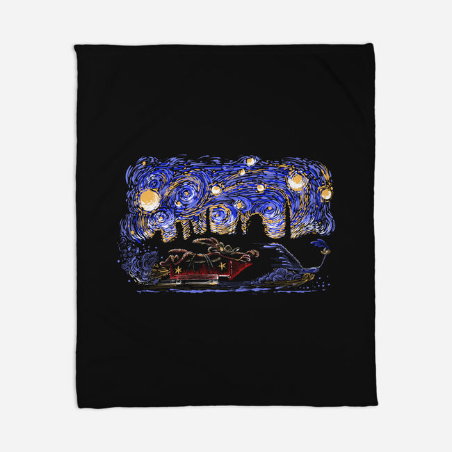 Starry Canyon-None-Fleece-Blanket-zascanauta