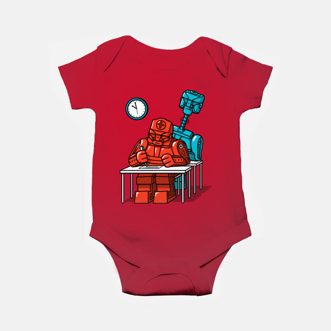 Robot Exam-Baby-Basic-Onesie-Raffiti