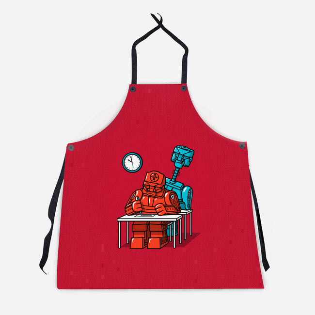 Robot Exam-Unisex-Kitchen-Apron-Raffiti