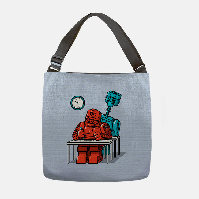 Robot Exam-None-Adjustable Tote-Bag-Raffiti