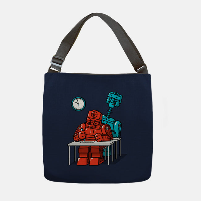 Robot Exam-None-Adjustable Tote-Bag-Raffiti