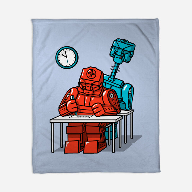 Robot Exam-None-Fleece-Blanket-Raffiti