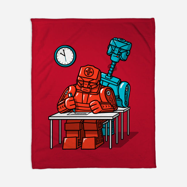 Robot Exam-None-Fleece-Blanket-Raffiti