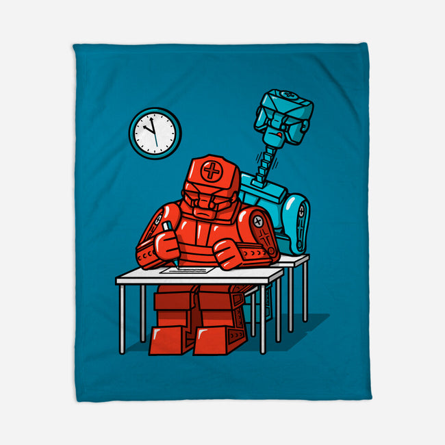 Robot Exam-None-Fleece-Blanket-Raffiti