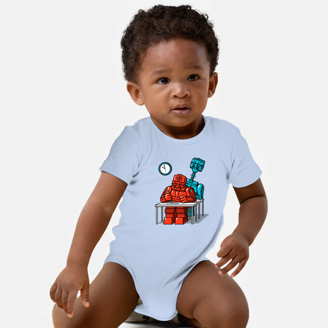 Robot Exam-Baby-Basic-Onesie-Raffiti