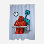 Robot Exam-None-Polyester-Shower Curtain-Raffiti