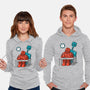 Robot Exam-Unisex-Pullover-Sweatshirt-Raffiti