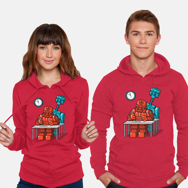 Robot Exam-Unisex-Pullover-Sweatshirt-Raffiti