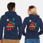 Robot Exam-Unisex-Zip-Up-Sweatshirt-Raffiti