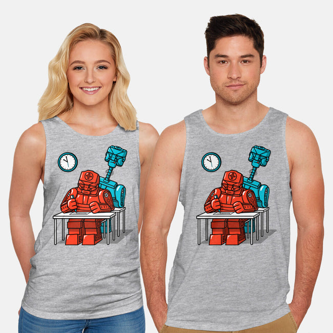 Robot Exam-Unisex-Basic-Tank-Raffiti