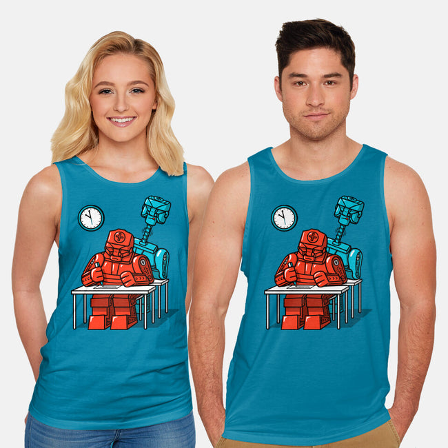 Robot Exam-Unisex-Basic-Tank-Raffiti