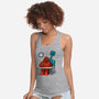 Robot Exam-Womens-Racerback-Tank-Raffiti