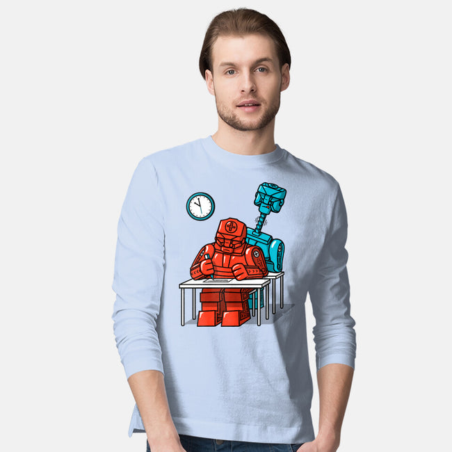 Robot Exam-Mens-Long Sleeved-Tee-Raffiti