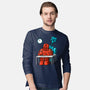 Robot Exam-Mens-Long Sleeved-Tee-Raffiti