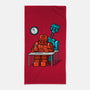 Robot Exam-None-Beach-Towel-Raffiti