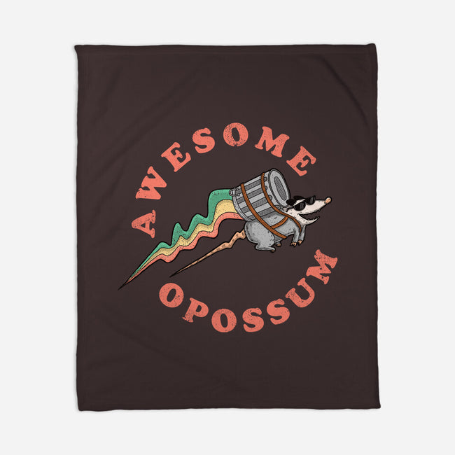 Awesome Opossum-None-Fleece-Blanket-sachpica