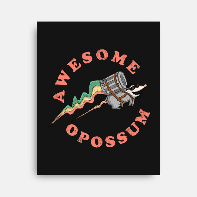 Awesome Opossum-None-Stretched-Canvas-sachpica