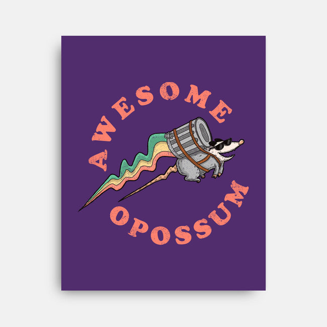 Awesome Opossum-None-Stretched-Canvas-sachpica