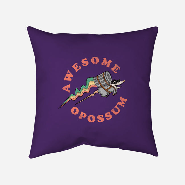 Awesome Opossum-None-Removable Cover-Throw Pillow-sachpica