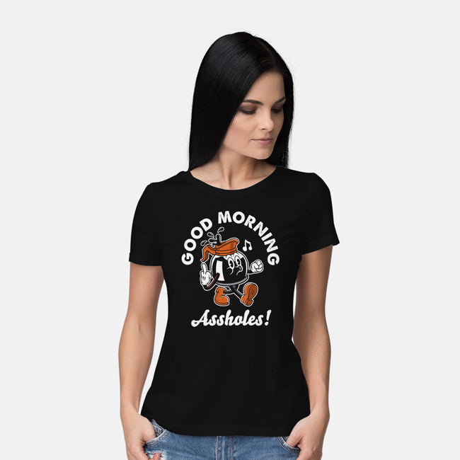 Good Morning Ahole-Womens-Basic-Tee-Nemons