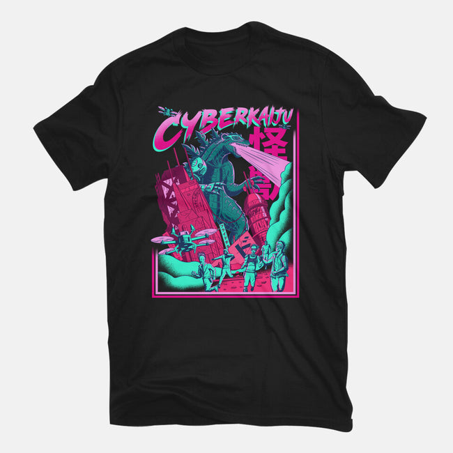 Cyber Kaiju-Womens-Fitted-Tee-sachpica