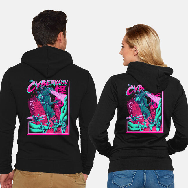 Cyber Kaiju-Unisex-Zip-Up-Sweatshirt-sachpica