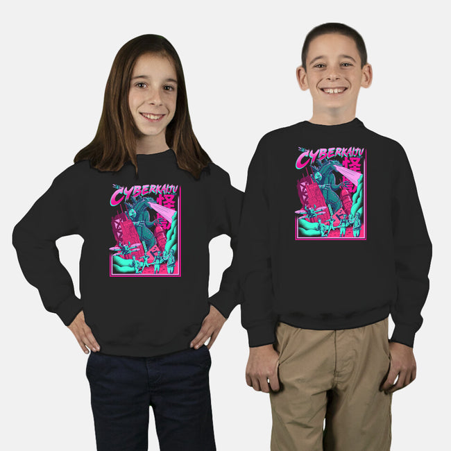 Cyber Kaiju-Youth-Crew Neck-Sweatshirt-sachpica