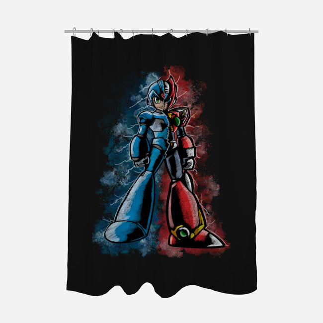 My Brother Robot-None-Polyester-Shower Curtain-nickzzarto