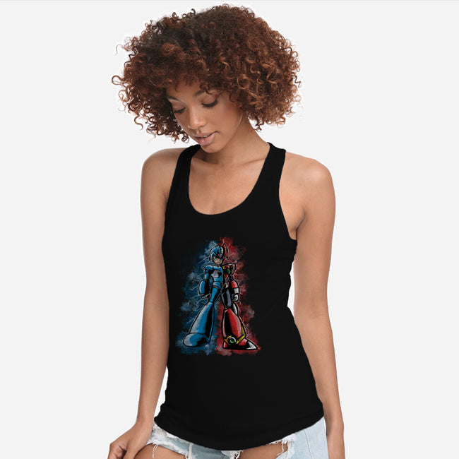 My Brother Robot-Womens-Racerback-Tank-nickzzarto