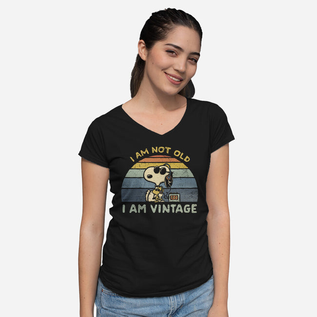 I Am Vintage-Womens-V-Neck-Tee-kg07