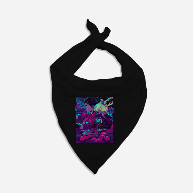 Neon Moon Eclipse-Cat-Bandana-Pet Collar-Bruno Mota