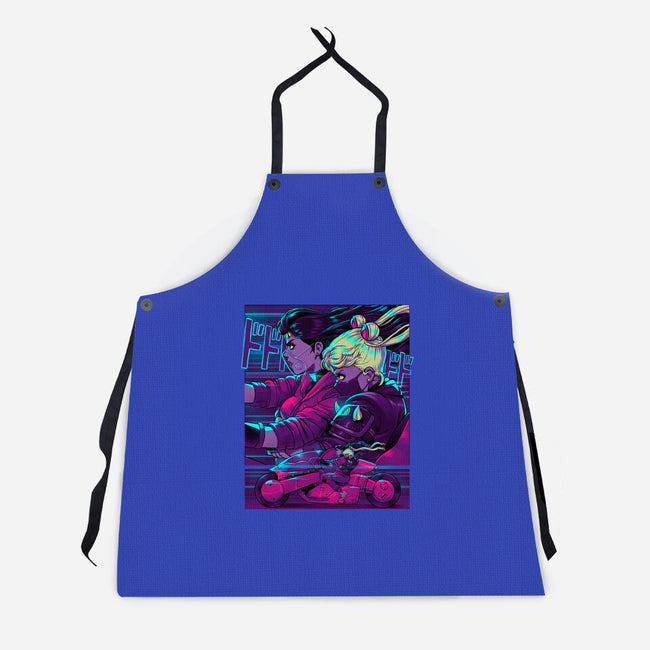 Neon Moon Eclipse-Unisex-Kitchen-Apron-Bruno Mota