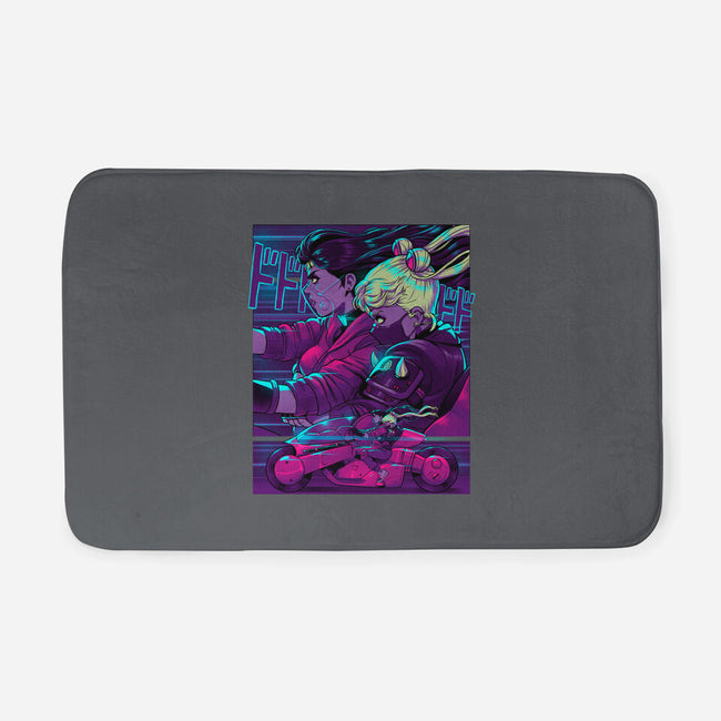 Neon Moon Eclipse-None-Memory Foam-Bath Mat-Bruno Mota