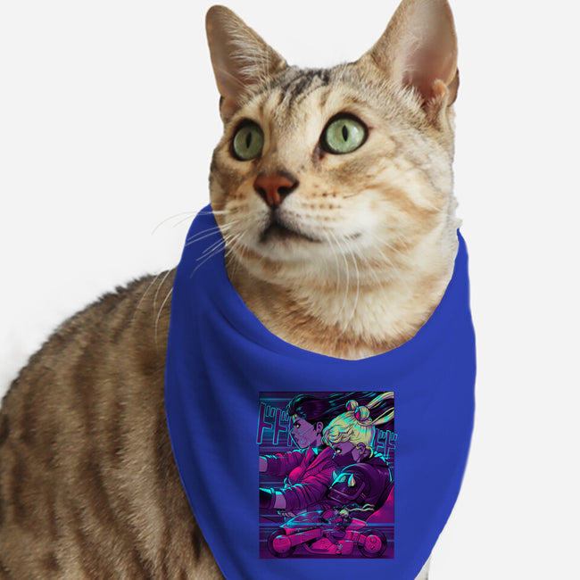 Neon Moon Eclipse-Cat-Bandana-Pet Collar-Bruno Mota