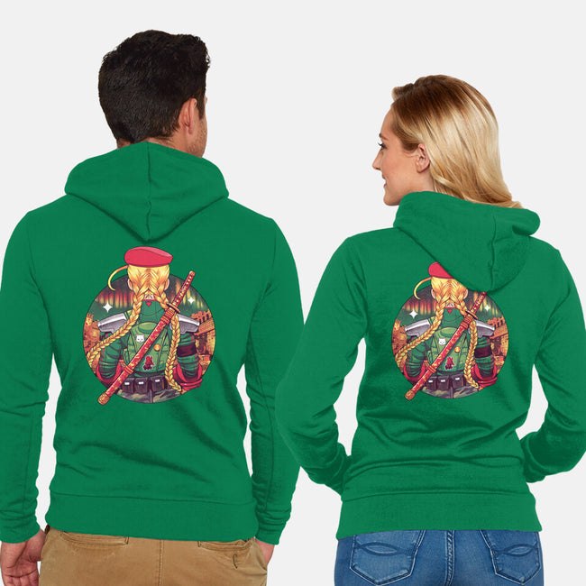 Autumn Fighter-Unisex-Zip-Up-Sweatshirt-Bruno Mota