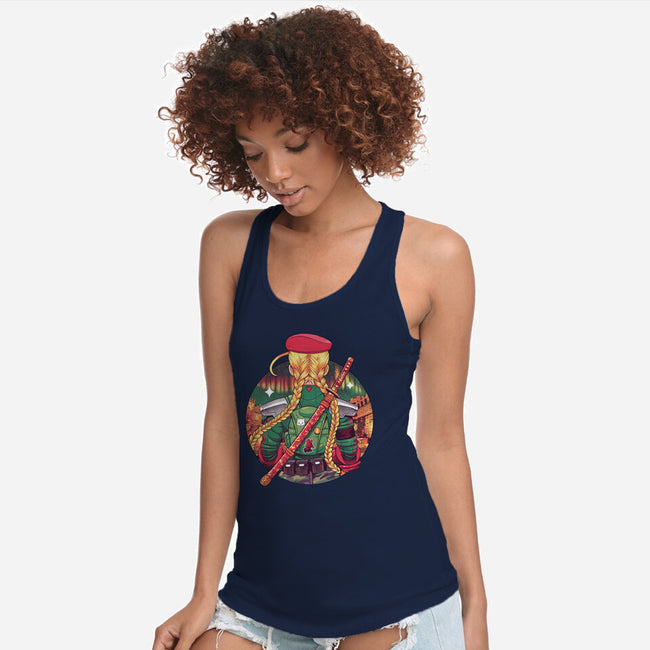 Autumn Fighter-Womens-Racerback-Tank-Bruno Mota