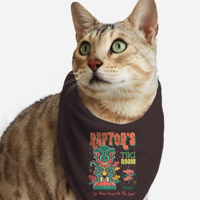 Raptor Tiki Room-Cat-Bandana-Pet Collar-Nemons