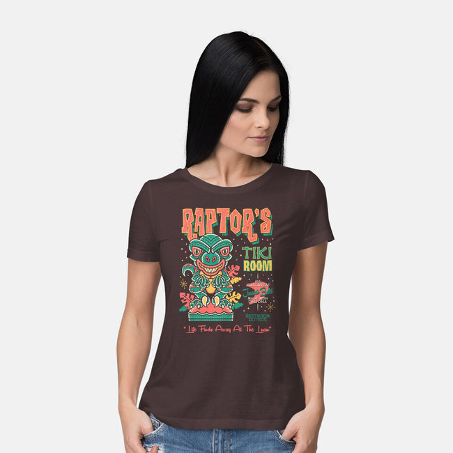 Raptor Tiki Room-Womens-Basic-Tee-Nemons