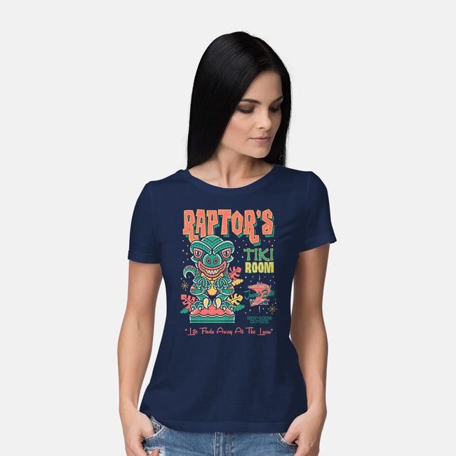 Raptor Tiki Room-Womens-Basic-Tee-Nemons