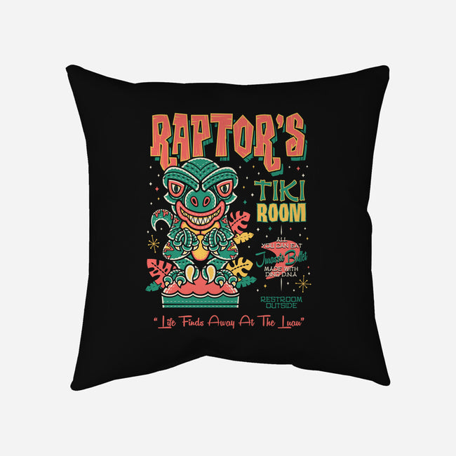 Raptor Tiki Room-None-Removable Cover-Throw Pillow-Nemons