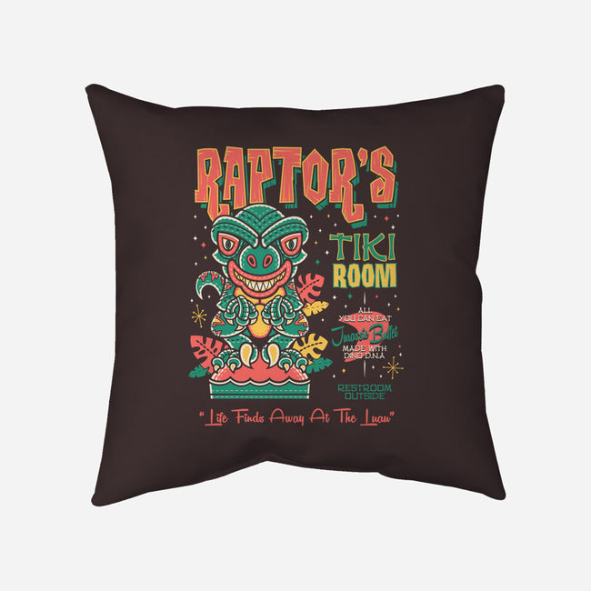 Raptor Tiki Room-None-Removable Cover-Throw Pillow-Nemons