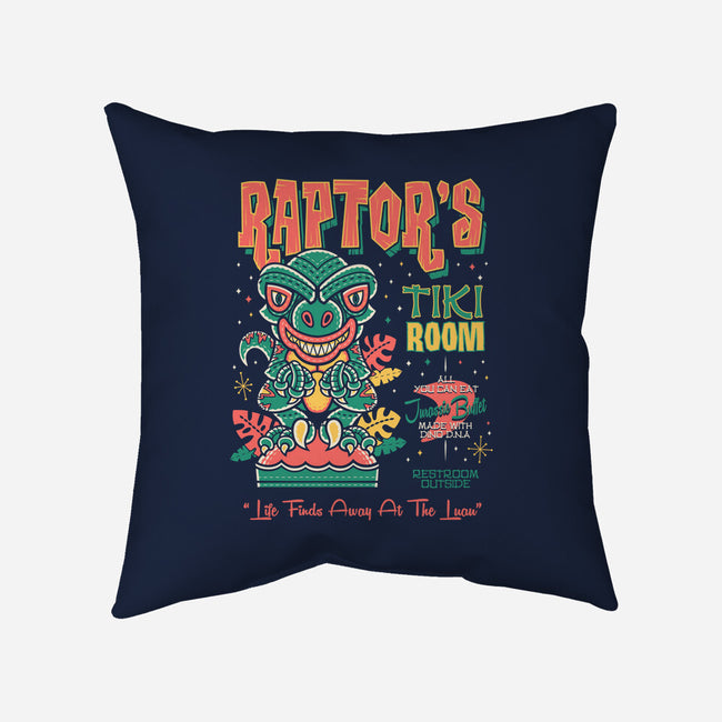 Raptor Tiki Room-None-Removable Cover-Throw Pillow-Nemons