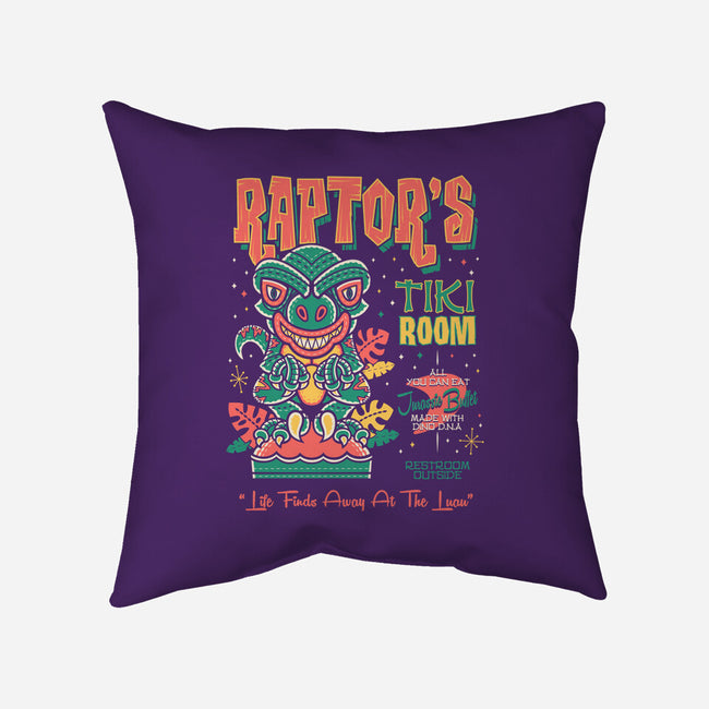 Raptor Tiki Room-None-Removable Cover-Throw Pillow-Nemons