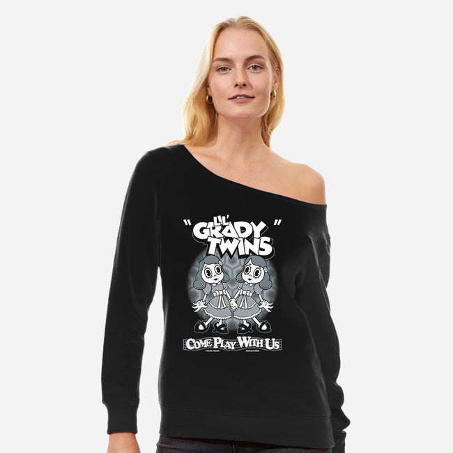 Lil' Grady Twins-Womens-Off Shoulder-Sweatshirt-Nemons