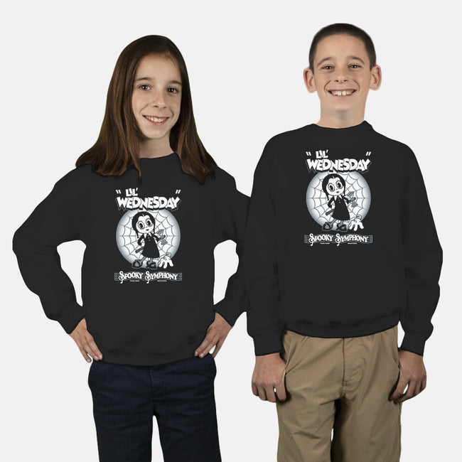 Lil' Wednesday-Youth-Crew Neck-Sweatshirt-Nemons