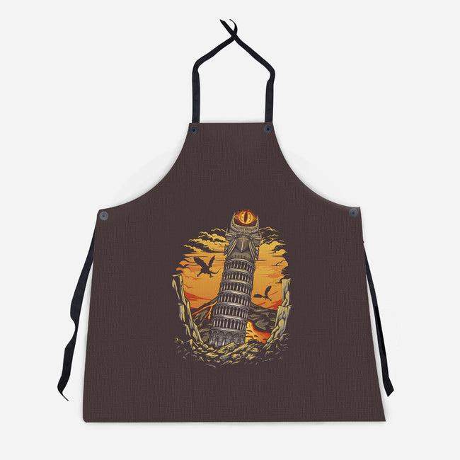 Leaning Dark Tower-Unisex-Kitchen-Apron-Olipop