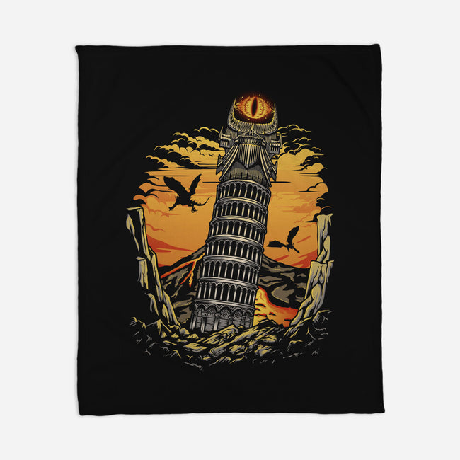 Leaning Dark Tower-None-Fleece-Blanket-Olipop